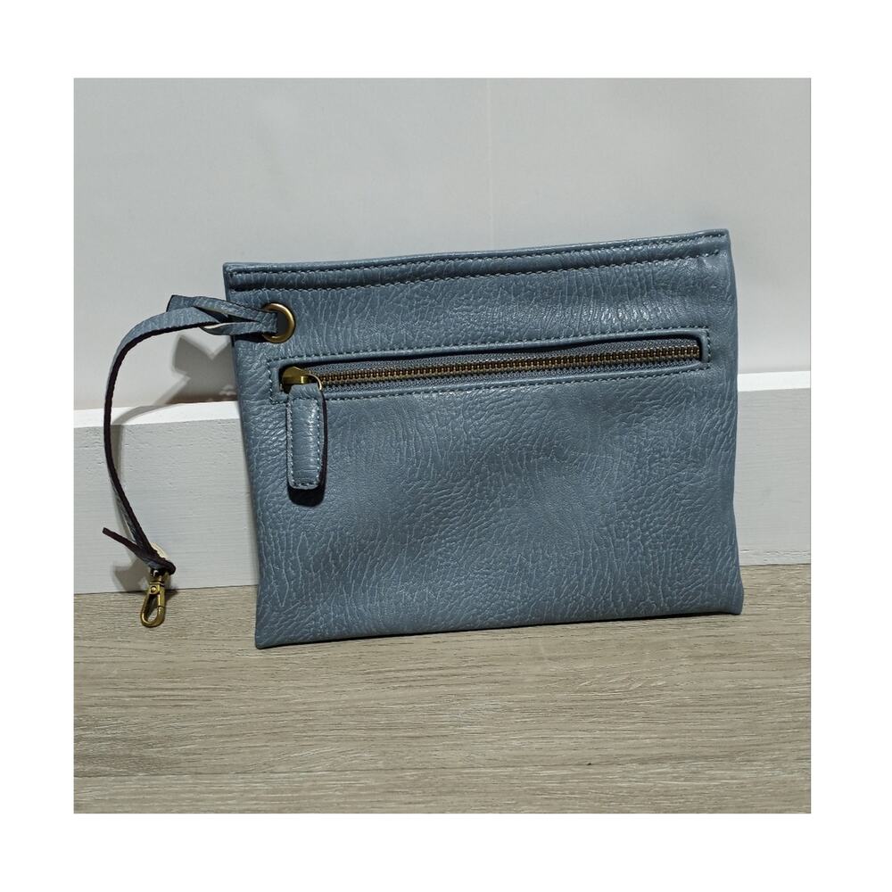 Street Level Clutch Wristlet Blue/Gray